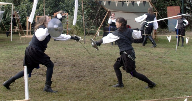 duello brocchiero boccoliere spada da lato