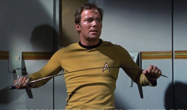 capitano kirk star trek spada sciabola