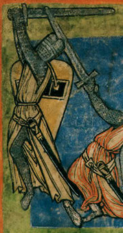 manoscritto spada a una mano usata a due mani