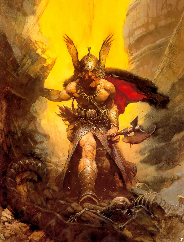 frank frazetta barbaro vichingo